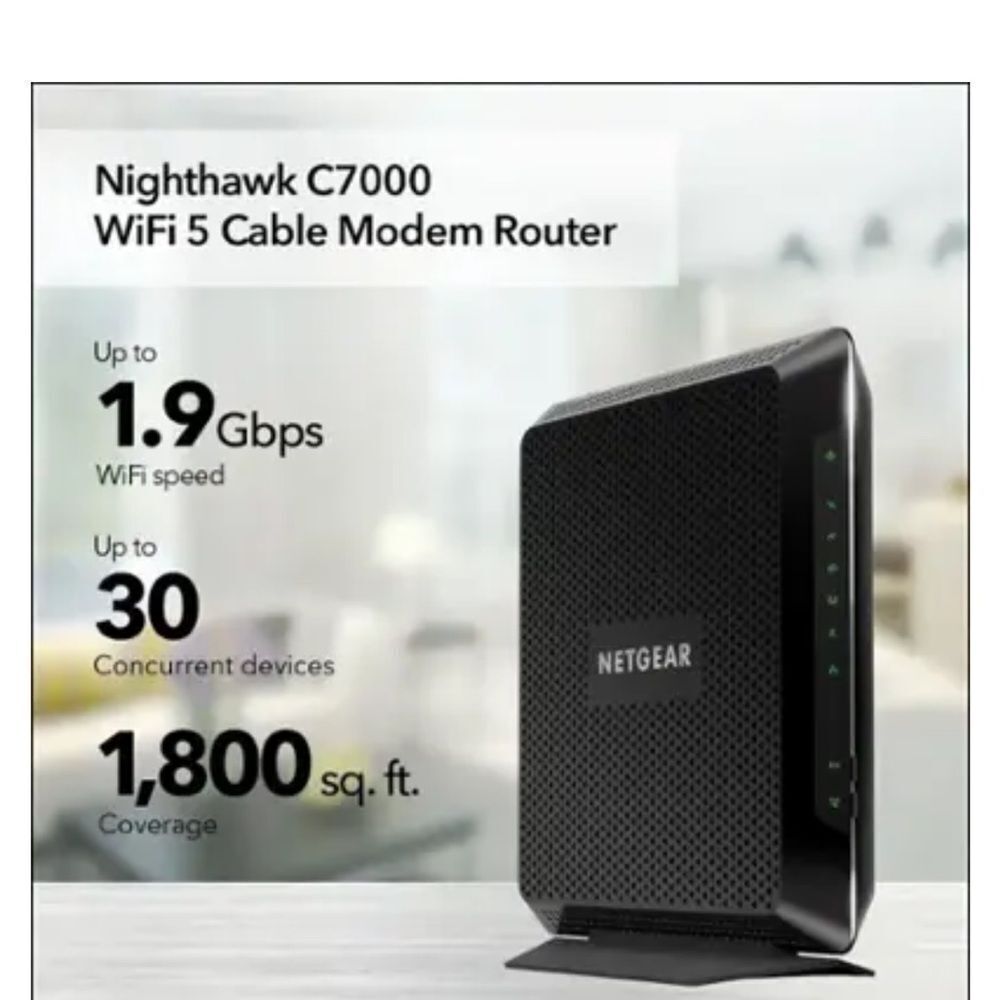 NETGEAR Black Modem-Router Combo with Sleek Design - Picture 2 of 12